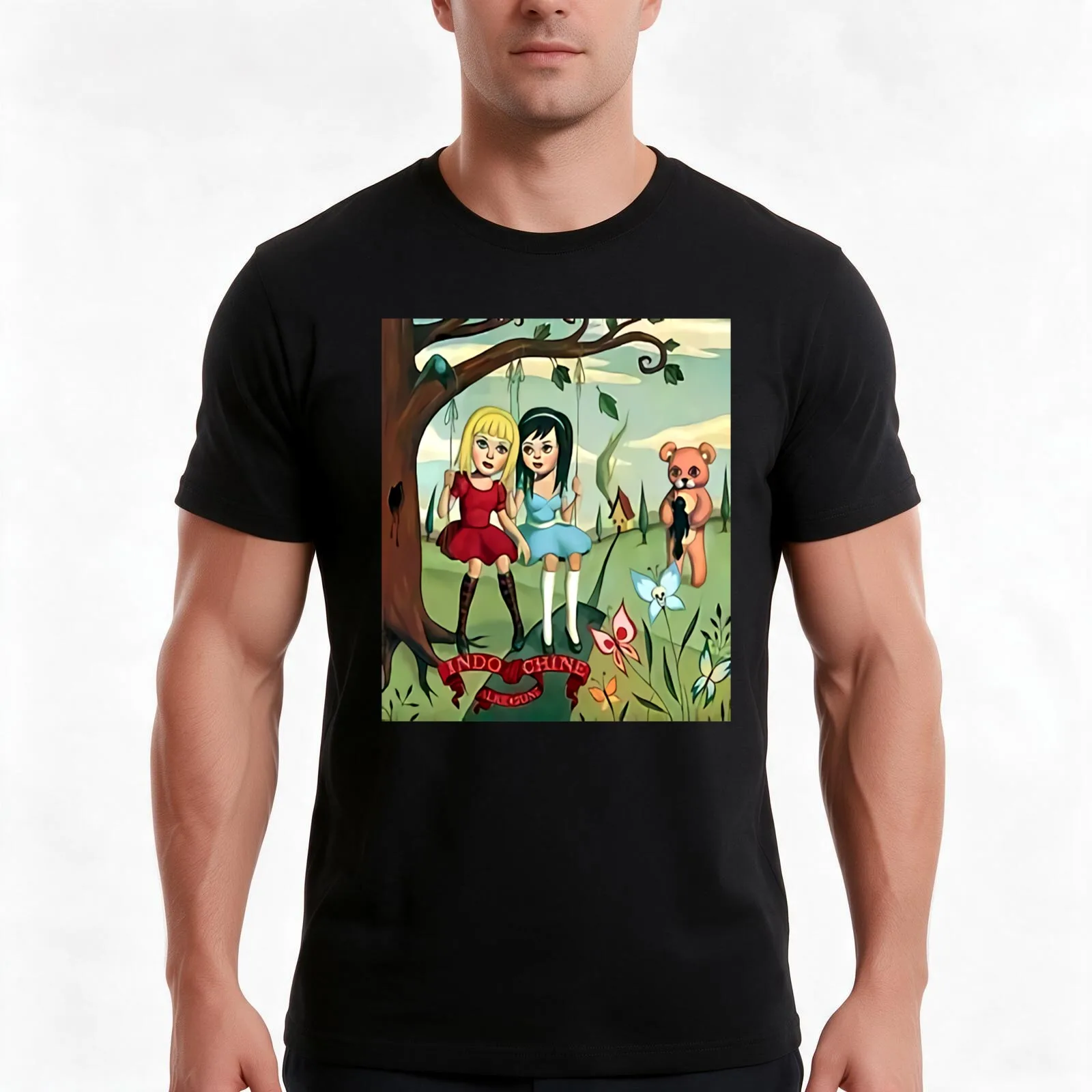 best selling of indochine T-Shirt, Summer Casual Cotton Tee, Oversized Streetwear Tops, Vintage Graphic Print, Unisex Men Women