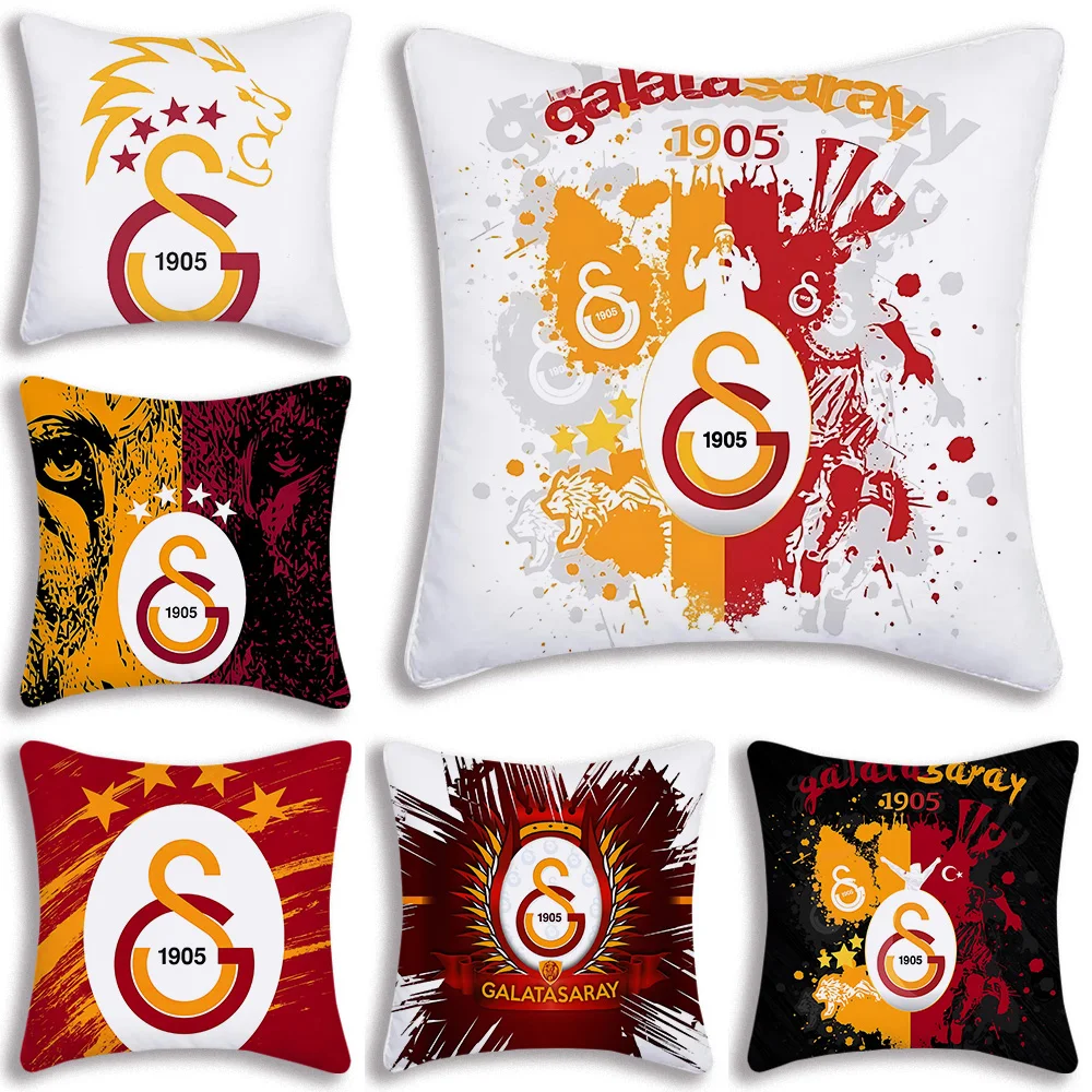 G-galatasaray fundas de almohada de dibujos animados para sofá, funda de cojín decorativa para el hogar, Impresión de doble cara, felpa corta, Linda