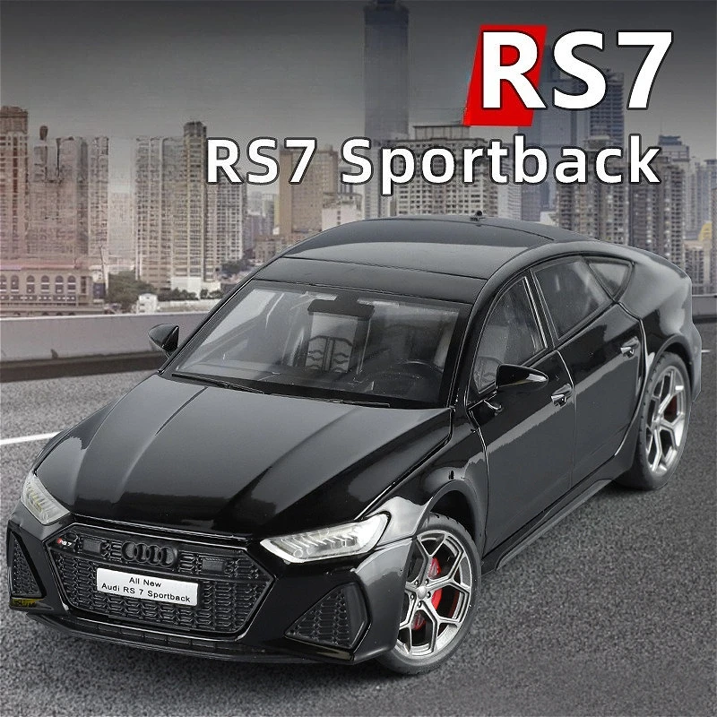 

Модель автомобиля RS7 из сплава, масштаб 1:24, коллекционная, литая, подарочная, игрушка-украшение
