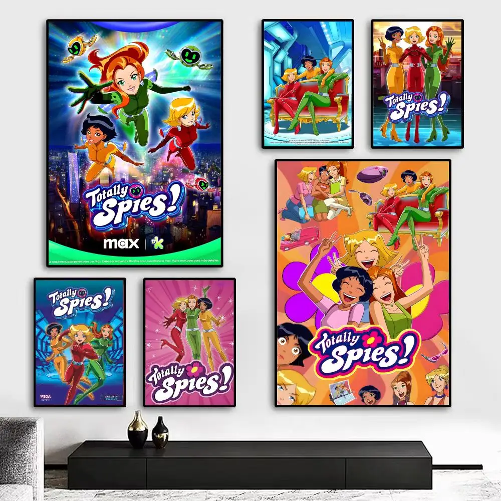 Cartoon T-Totally Spies!s Poster Art Print Wall Decor Ideal for Living Room, Bedroom, Bar, Parlor, and Home Gifting