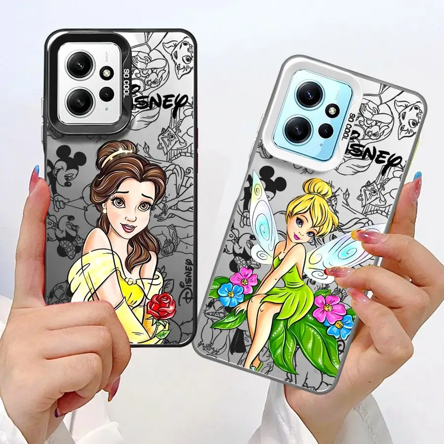 Shockproof Case for Xiaomi Redmi Note 11 10 13 Pro Plus 12 12S A1 12C 13C Poco X3 NFC Phone Cover Disney Tinker Bell Princess