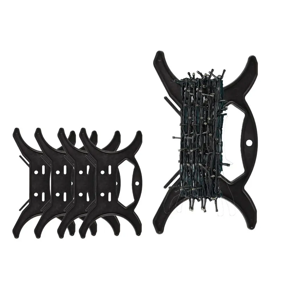 5pcs New Christmas Light Storage Holder All Purpose Plastic Holiday Light Storage Black String Lights Rack After Holiday