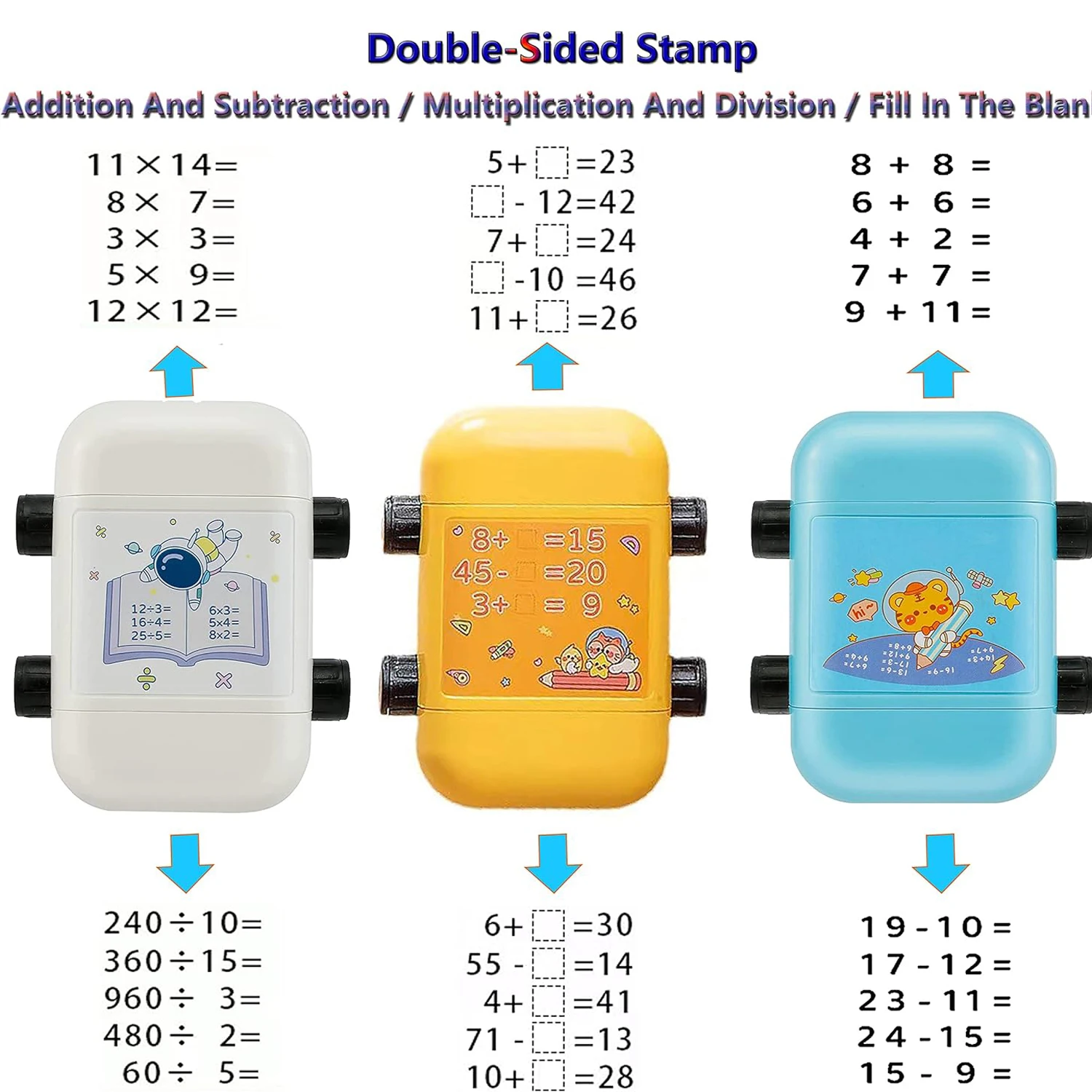 Stempel matematyczny 2 w 1 w ciągu 100 Mnożenie i dzielenie Podwójna głowica Inteligentne stemple do ćwiczeń matematycznych Stemple edukacyjne dla dzieci