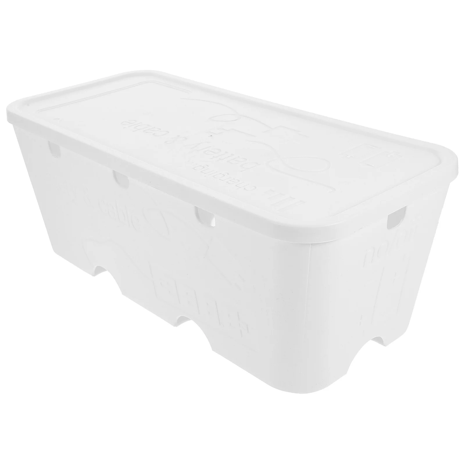 

Power Cord Cleaning Box Cable Holder Desk Data Storage Organizer Case Charging Cables Cords