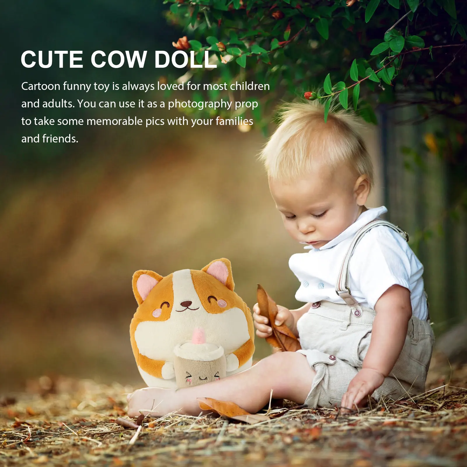 

Мягкая игрушка-собака корги в стиле чашки с молочным чаем, из ПП-хлопка, для декора детской комнаты, дивана, для девочек и мальчиков