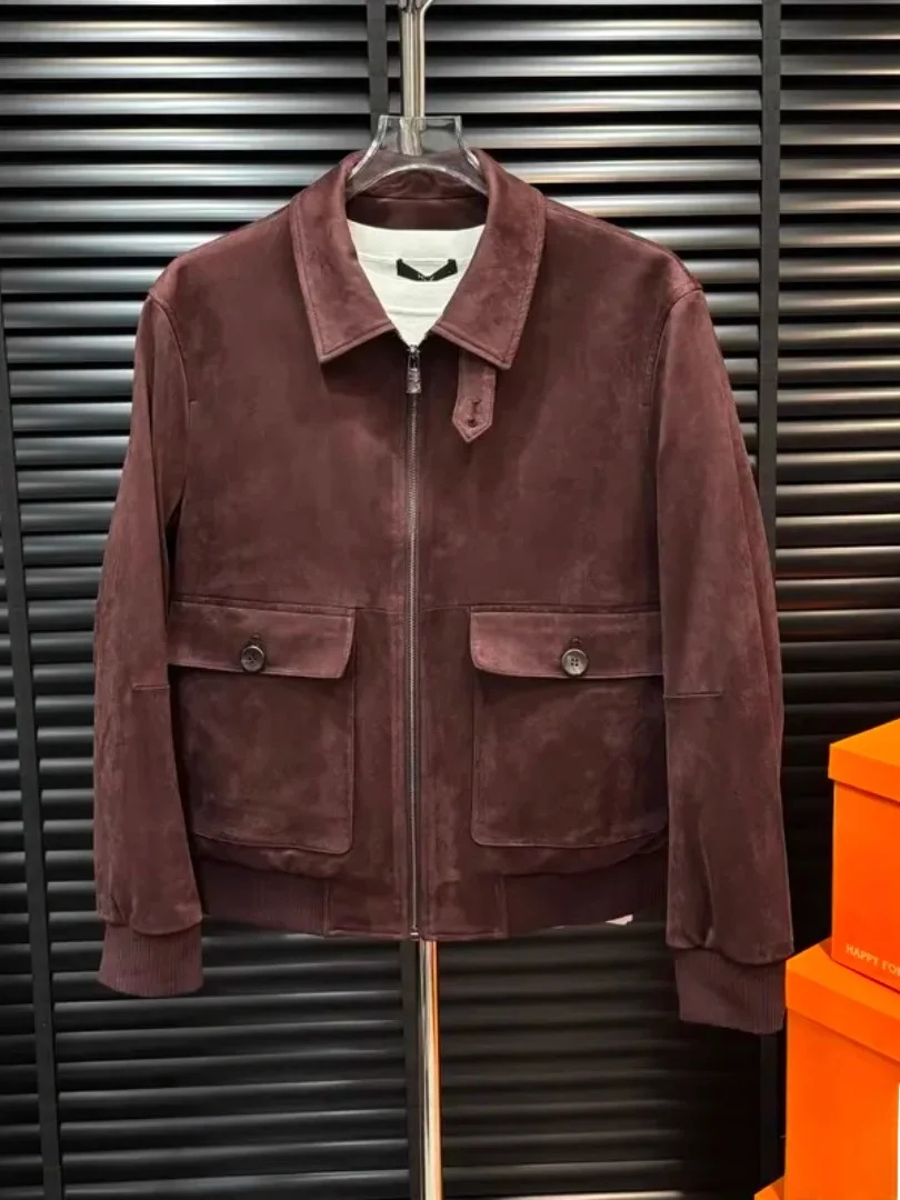 

Fashionable Casual Comfortable Autumn Winter Turn-down Collar Jacket Outerwear for Men Antibacterial Standard Fit Long Sleeve