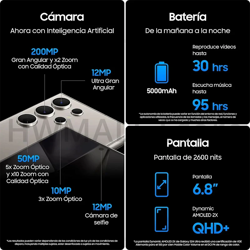 Imagem -05 - Samsung-galaxy S24 Ultra 5g Tela Amoled Nfc Snapdragon Gen Octa Core 6.8 Câmera Quad 200mp Ois Bateria 5000mah Ip68