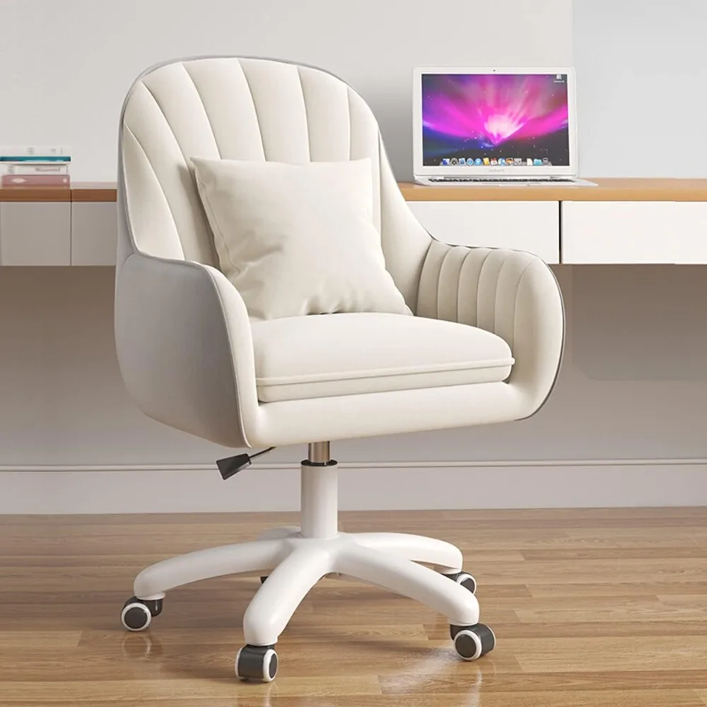 

Cute Office Chair Home Computer Chairs Adjustable Task Chairs Modern Office Chair Makeup Chair 360° Swivel Computer Chair Mid Ba