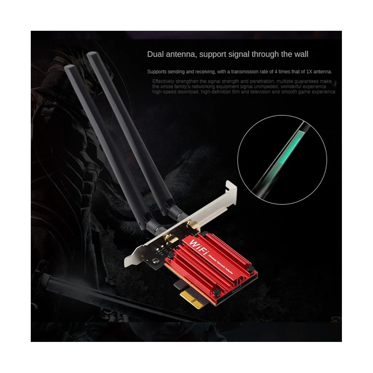 Конвертер M.2 на PCIE Wi-Fi, беспроводной адаптер NGFF M.2, Wi-Fi Bluetooth-карта с 2 антеннами для AX210 AX200 9260 8265
