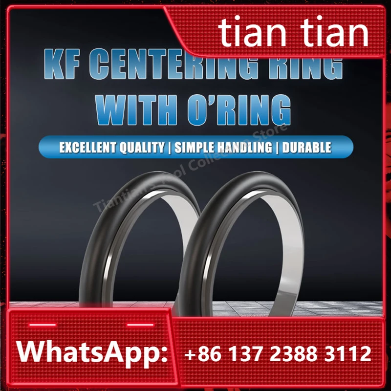 304 KF/NW 16 Flange O-Ring Seals with Support KF Vacuum KF Centering Rings Product Category Seals