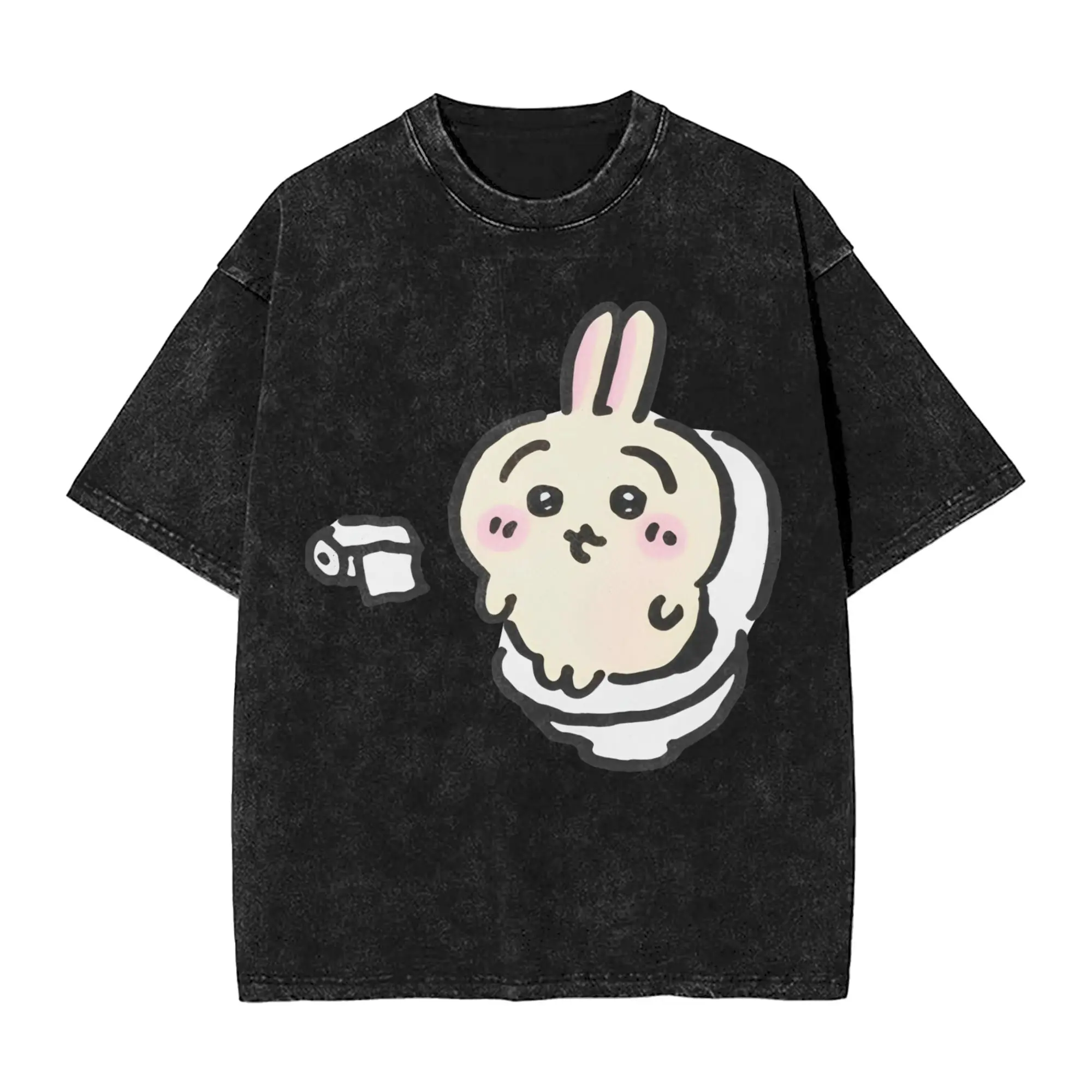 ChiikawaiisToilet T-Shirt for Men  Funny 100% Cotton Tee Shirt Crewneck Short Sleeve T Shirt Gift Idea Clothing,