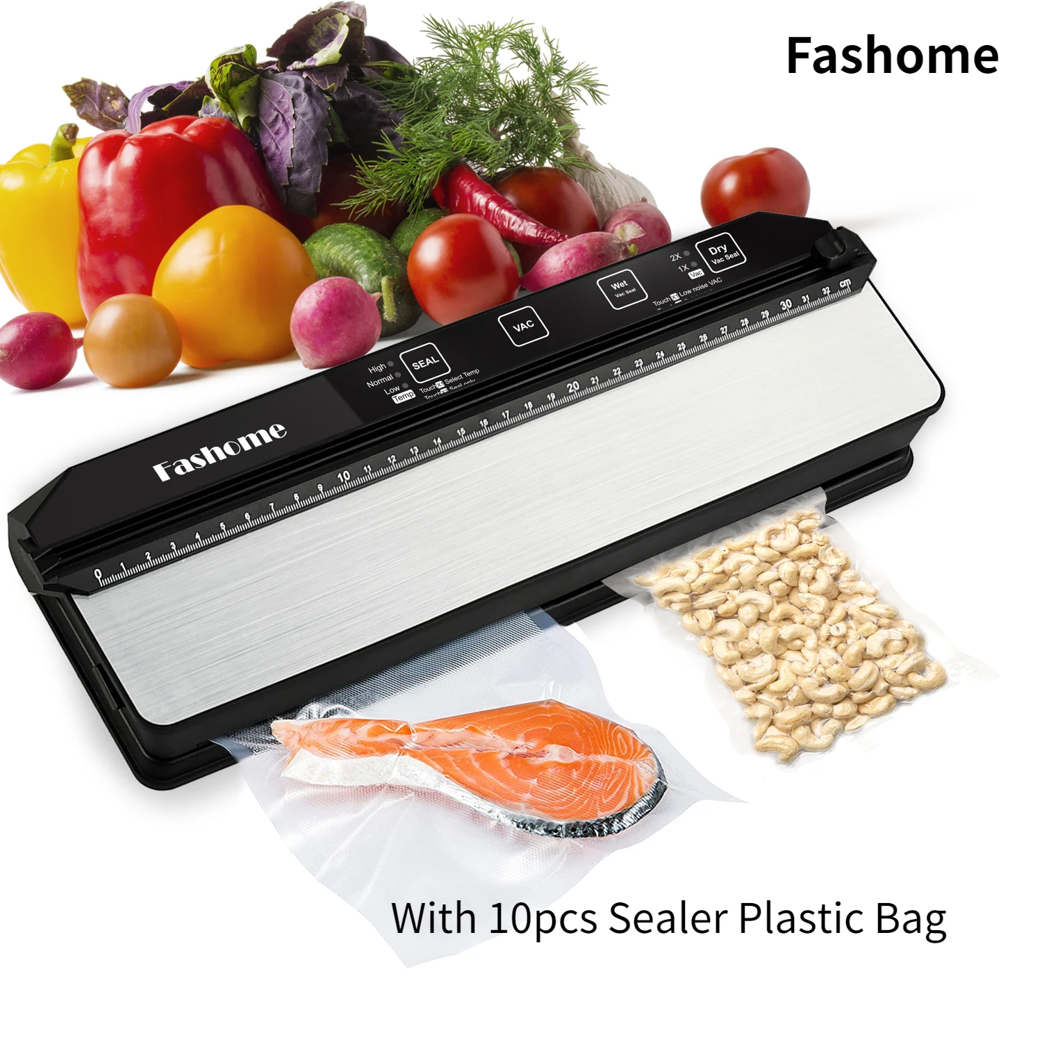 

Portable Electric Home Food Vacuum Sealer Machine Widen Double Pump Thermal Sealing for Foods Preservation with Storage Bags