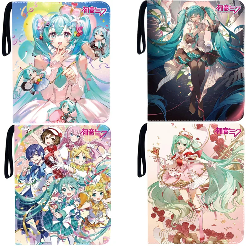 400pcs Card Album Book Anime Hatsune Miku Collection Card Zipper Game Cards Binder Holder Kids Gifts Toys