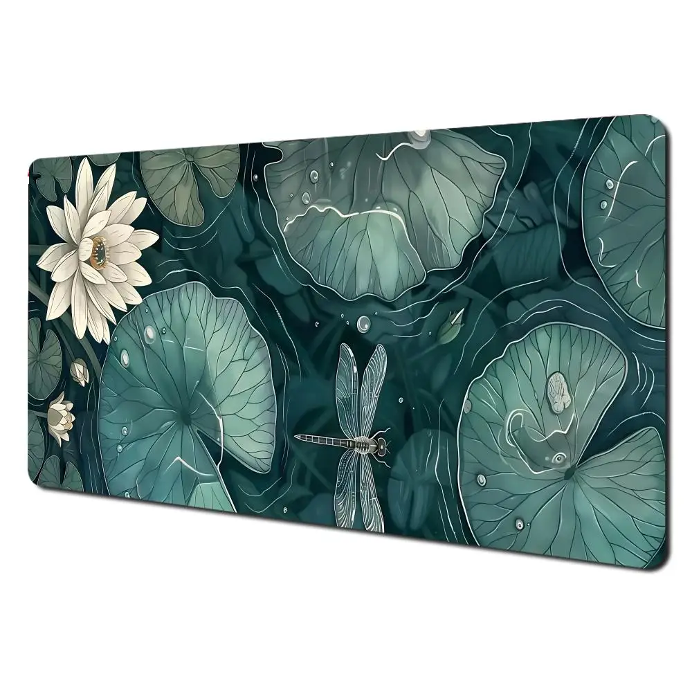 

Lotus leaves green Mouse Pad Large Mousepad XXL Gaming Non-slip Computer Art Mausepad Laptop Tablet Mat Mini PC Playmat