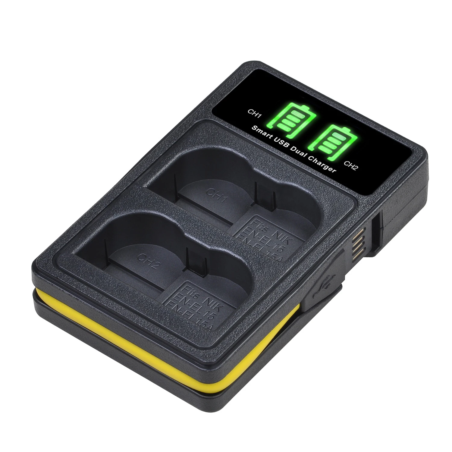 ENEL15 EN-EL15 شاحن بطارية لنيكون D500 D600 D610 D750 D7000 D7100 D7200 D800 D800E D810 D810A 1v1 LCD شاحن