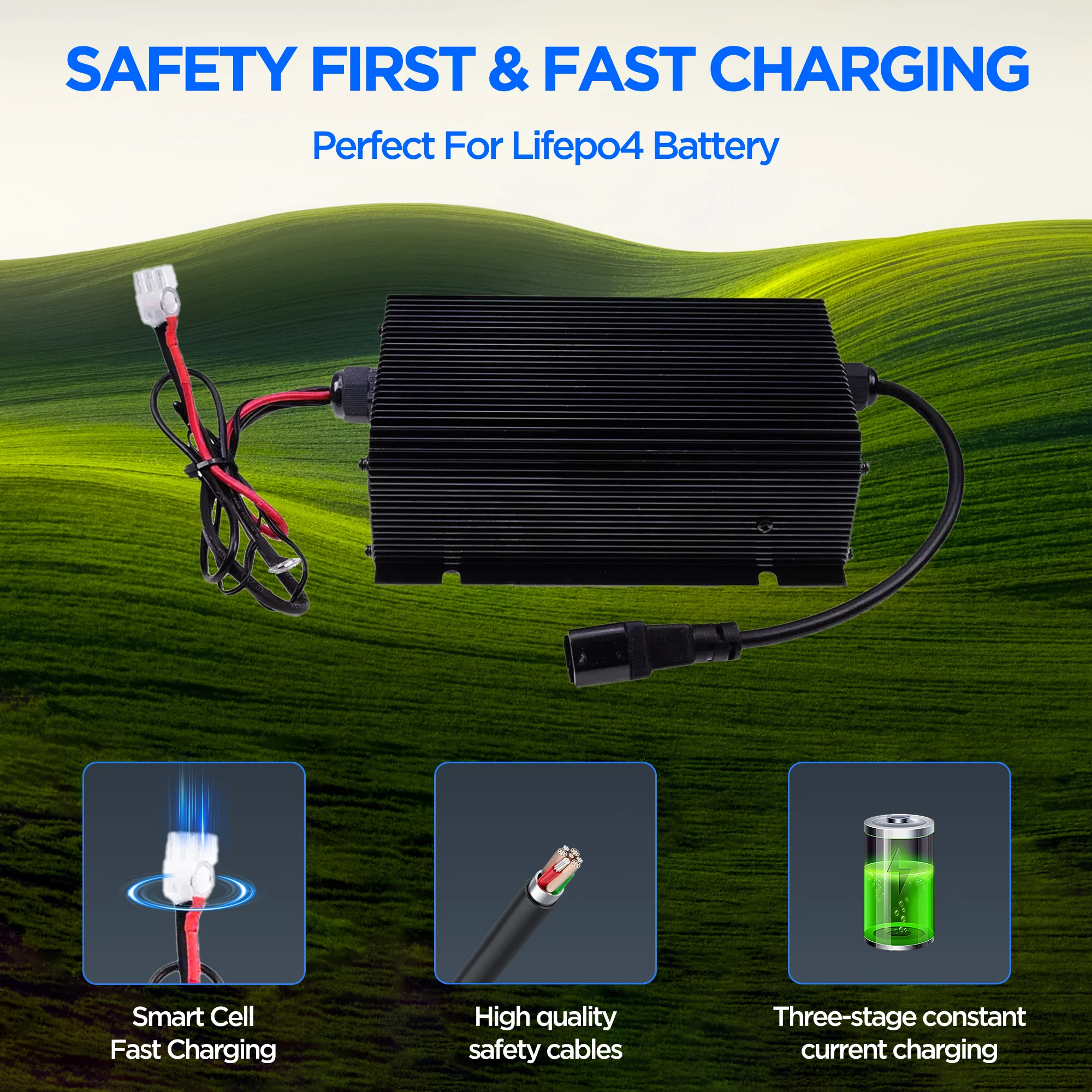 24V 15AMP Electric Forklift Charger ESCH24V15A for Big Joe Pallet Jack E30 EZ30 D40 Replaces 113051000000 Fast Charging