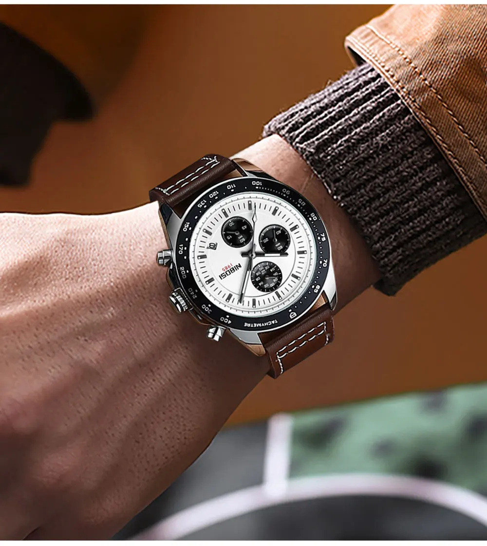 NIBOSI Luxury Man Watches for Men Quartz Brand Men\'s Watch Sport Waterproof Wristwatch Chronograph Date Clock Relogio Masculino