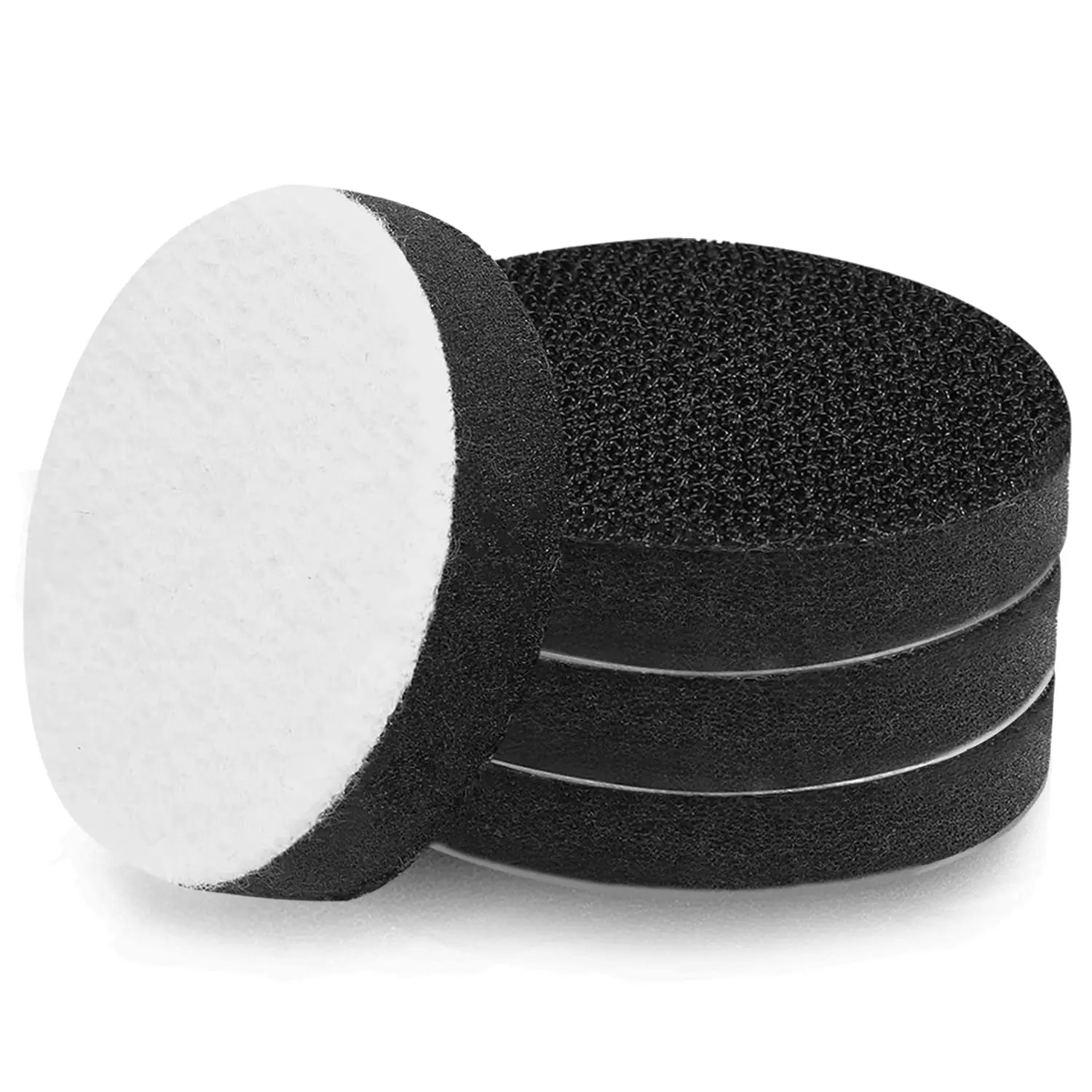

5 Pack Inch and Loop Soft Sponge Cushion Buffer Pad, Foam Sponge Buffer Backing Pad Soft Density Interface Pad for Polishing a