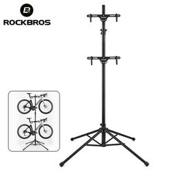 ROCKBROS Bicycle Repair Tools Aluminum Alloy Stand Storage Display Adjustable Cycling Repair Stand Fold Bike Repair Accessory