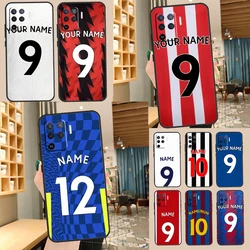 Personalised Football Name Number Case For OPPO Find X5 X3 Pro A15 A52 A72 A83 A91 A93 A54 A74 A94 A31 A53 A9 A5 2020 Cover