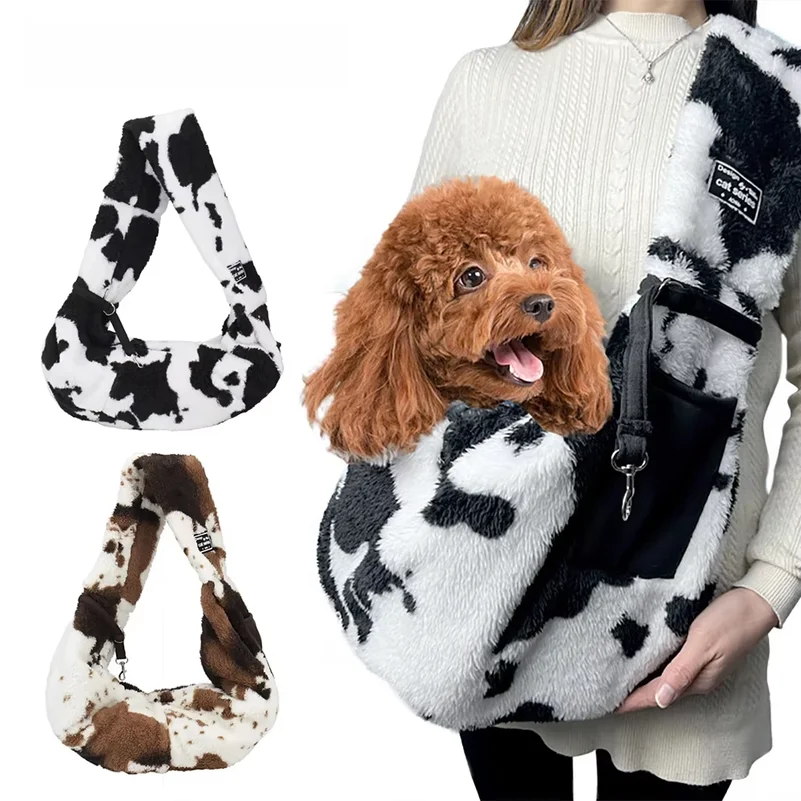 Soft Plush Small Dog Bag Pet Carrier Cat Bag Puppy Kitten Travel Shoulder Slings Bag