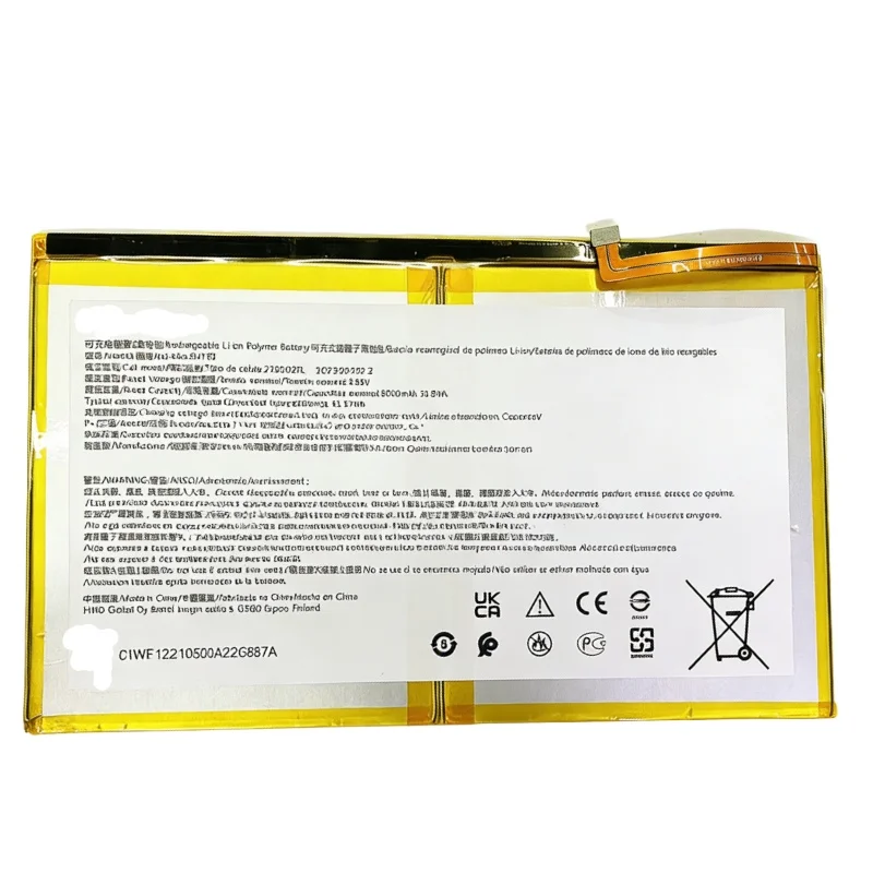 Rechargeable Battery for Nokia T20 Pad EMT80 WTT80 Tablet with Replacement Built-in Battery 3.85V 30.8Wh 8000mAh High Quality