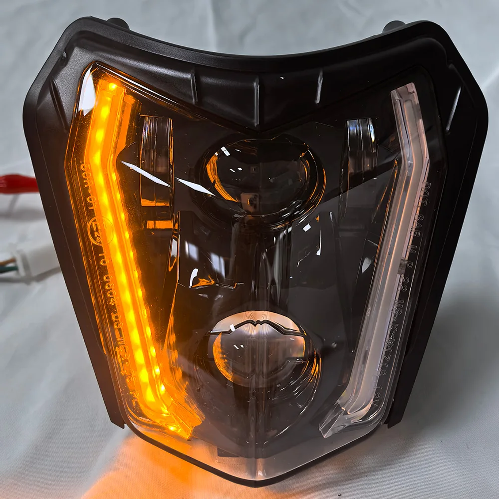 For Husqvarna FE 350 450 501 501S 350S 250 TE 125 300 2015 2016 Dirtbike LED Headlamp W/ DRL Turn Signals Light Assembly DOT/E24 2