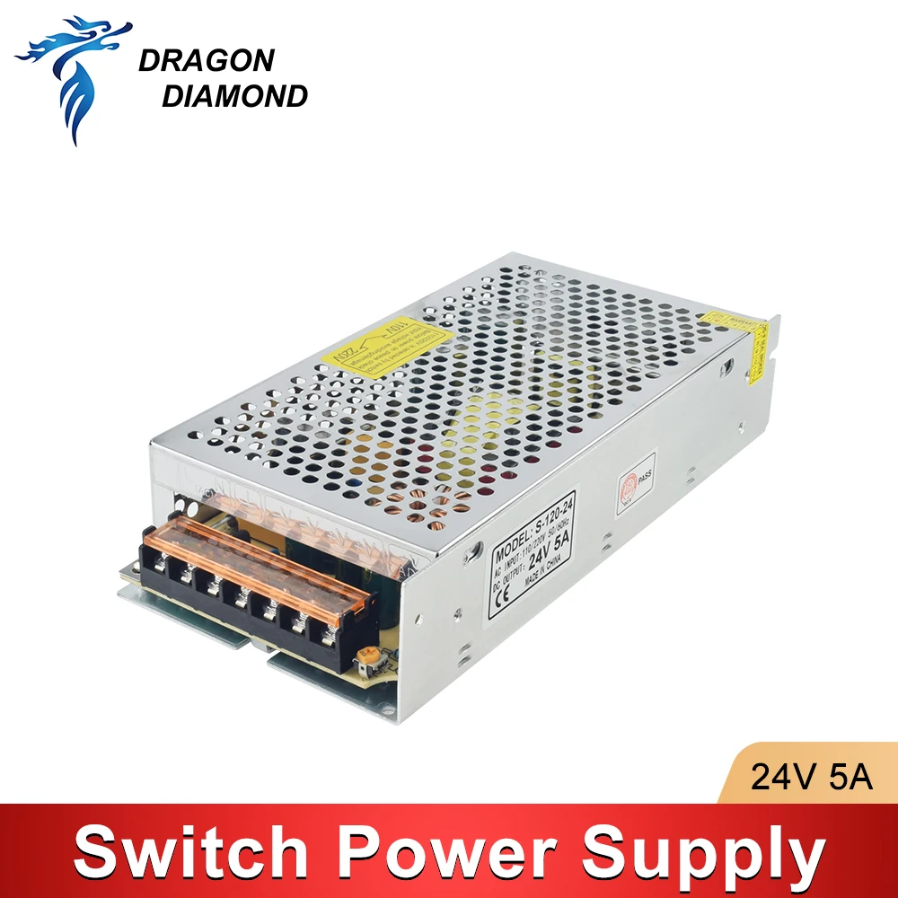 

DRAGON DIAMOND Switch Power Supply Output Transformer 24V 5A For CO2 Laser Controller CNC Engraver Machine