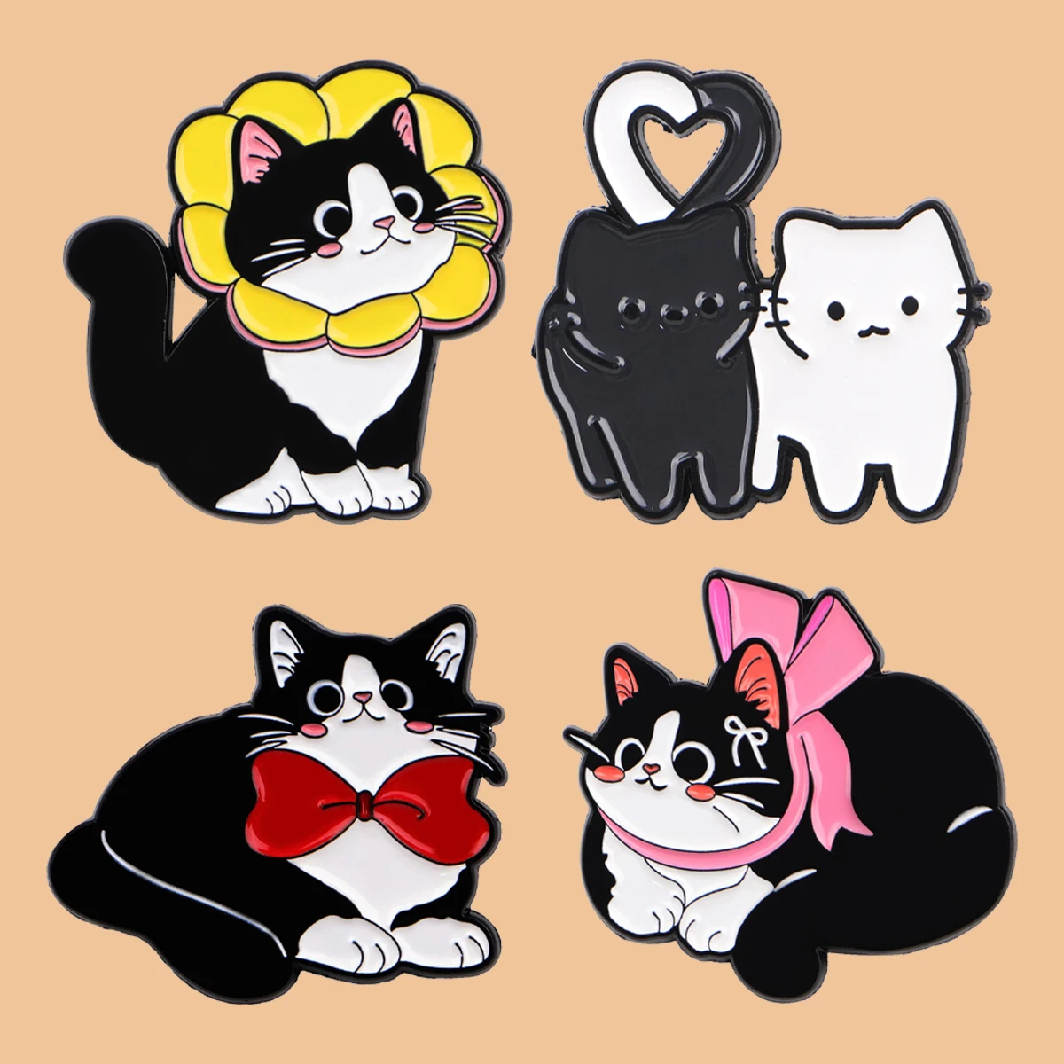 

Cute Pet Black Cats Enamel Pins Cartoon Animals Brooch Lapel Pin Badge on Backpack Clothing Accessories Fashion Jewelry Gifts