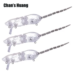 Chan's Huang 5PCS / LOT 8CM 13.5G / 3.15INCH 0.47OZ Unpainted Floating Swimbait Square Bill Rat Bait DIY Fishing Lure Blank