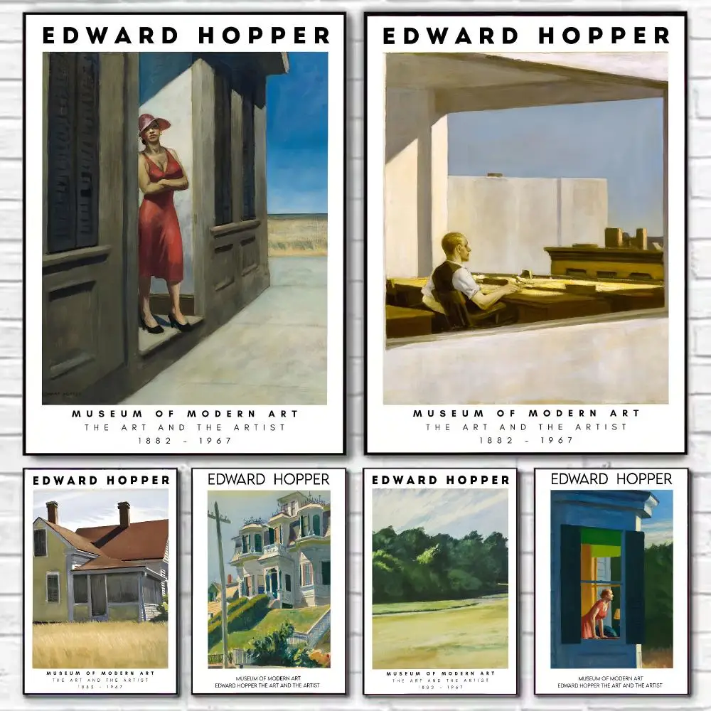 Edward Hopper Poster HD Art Decorative Wall Art Waterproof Home Décor for Living Room Bedroom Café Stylish Gift