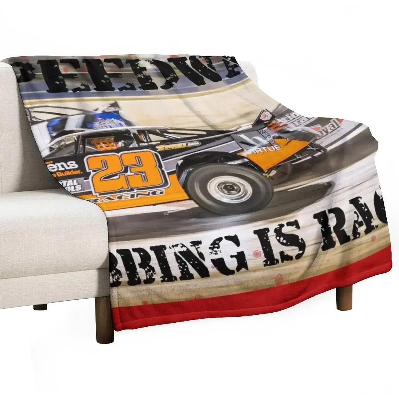 Rubbing is Racing - Speedway Throw Blanket Luxury Beach Blankets