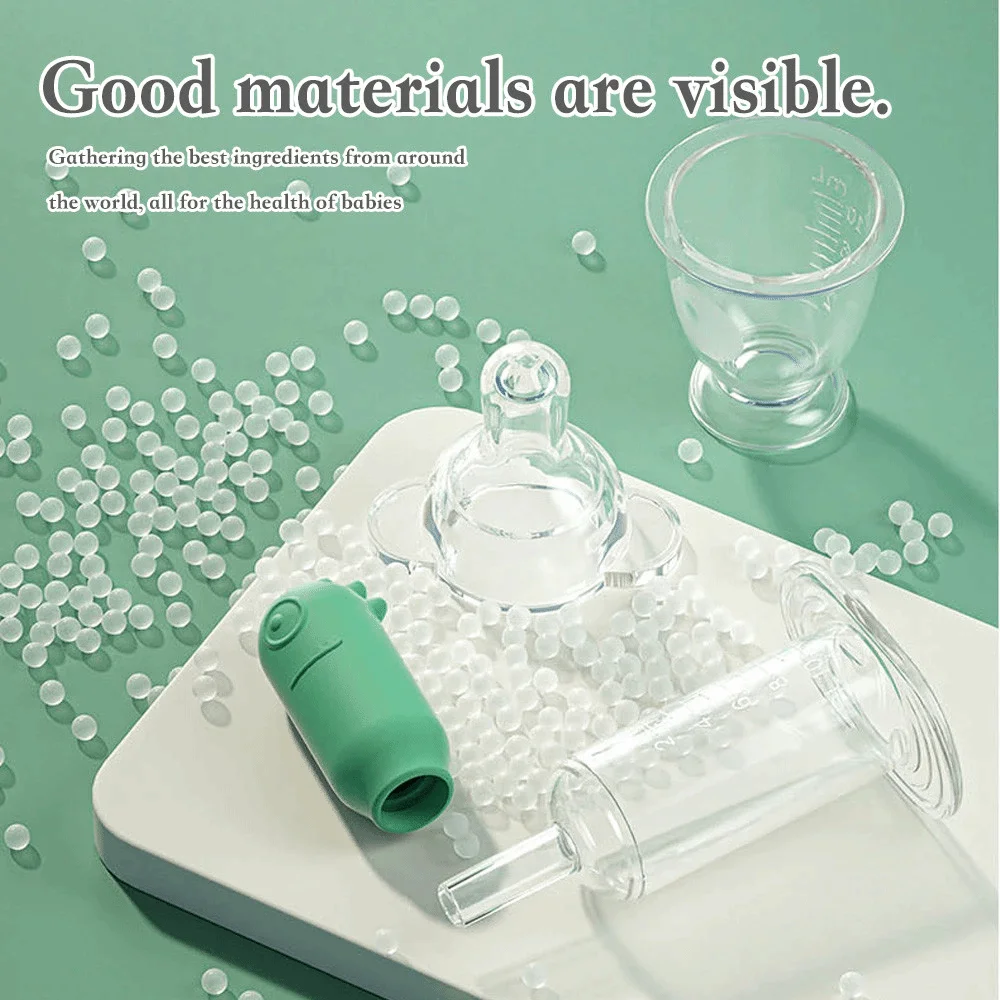 4-delige set draagbare babytraining feeder voorkomen verstikking zachte tip siliconen pipet vloeibaar voedingssupplement medicijn feeder