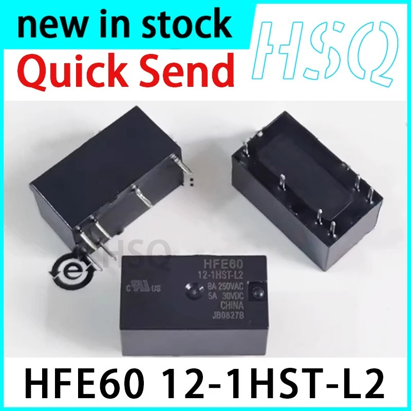 1PCS New HFE60 12-1HST-L2 6-pin 8A Set of Normally Open Magnetic Holding Relays