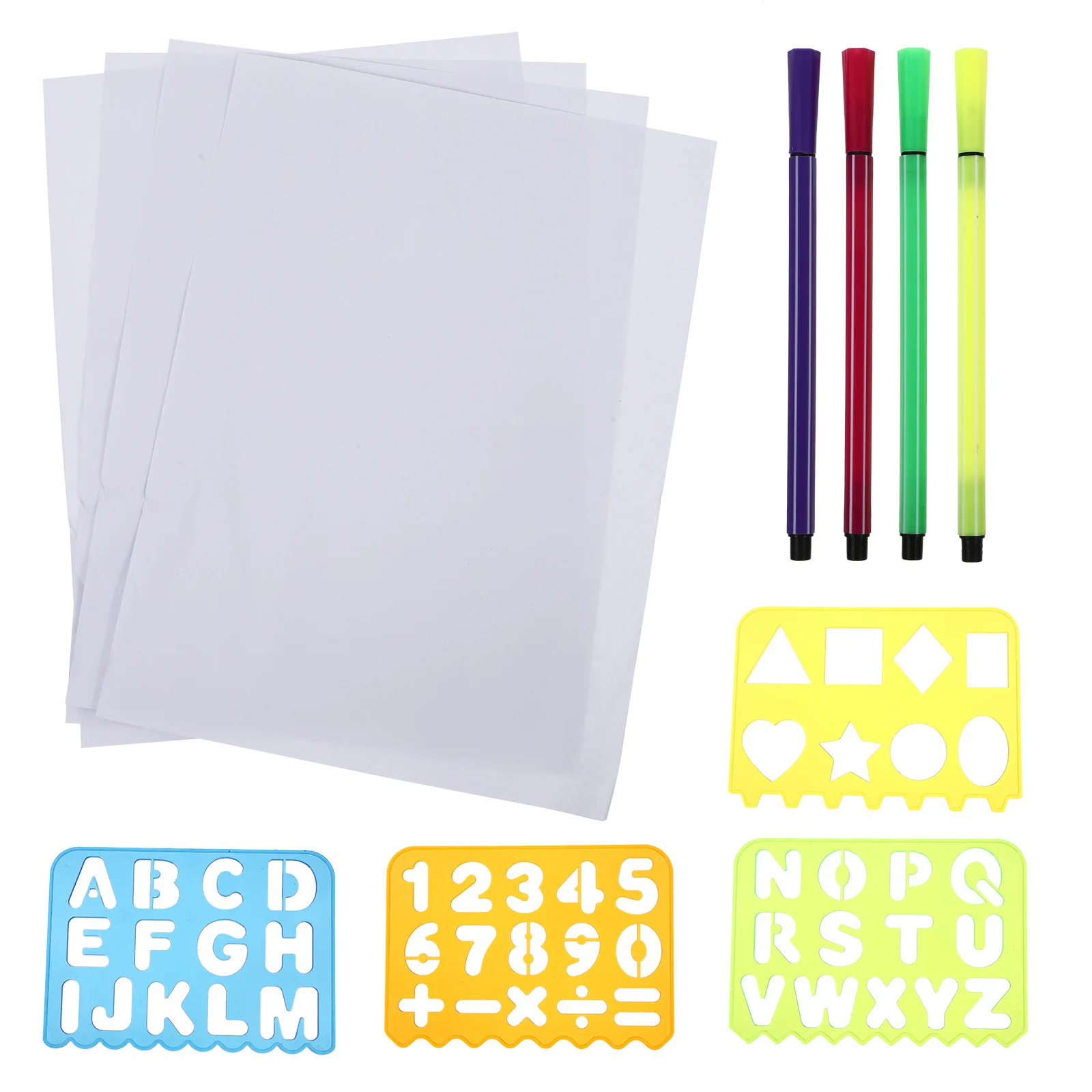

Plastic Abc Stencils 1Set Alphabetic Number Templates Waterproof Washable Student Supplies Alphabet Stencils for Painting
