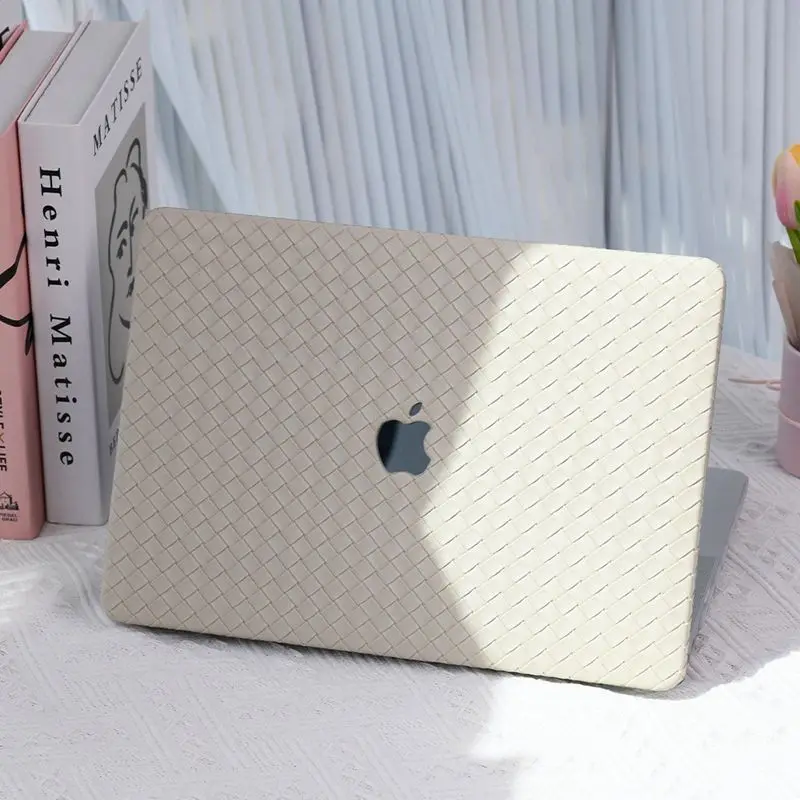 

Suitable for Macbook Laptop Braided Pattern Protective Shell Air13 Computer Pro14 Leather Shell 13.6-inch Laptop Case