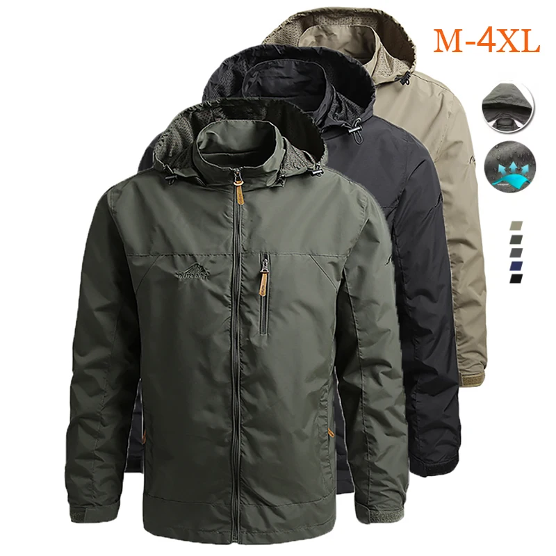 New Windbreaker Men's Climbing Field Jackets Tactical Coats Outerwear Waterproof Tactical Jacket Coat Men Hunting Fishing Clothe