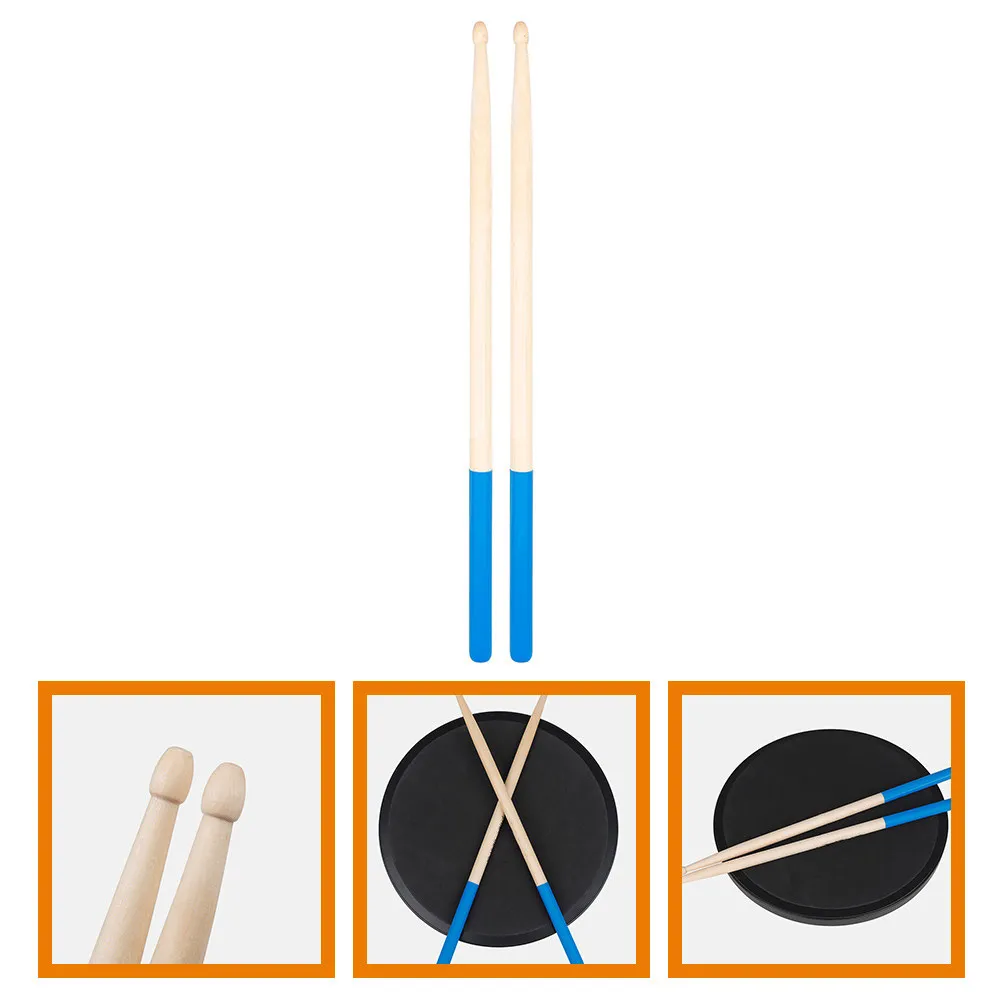 1Pair 5A Maple Drum Sticks Smooth Polished Surface Comfort Grip Lightweight Long-Lasting Drumsticks for Beginners Professionals