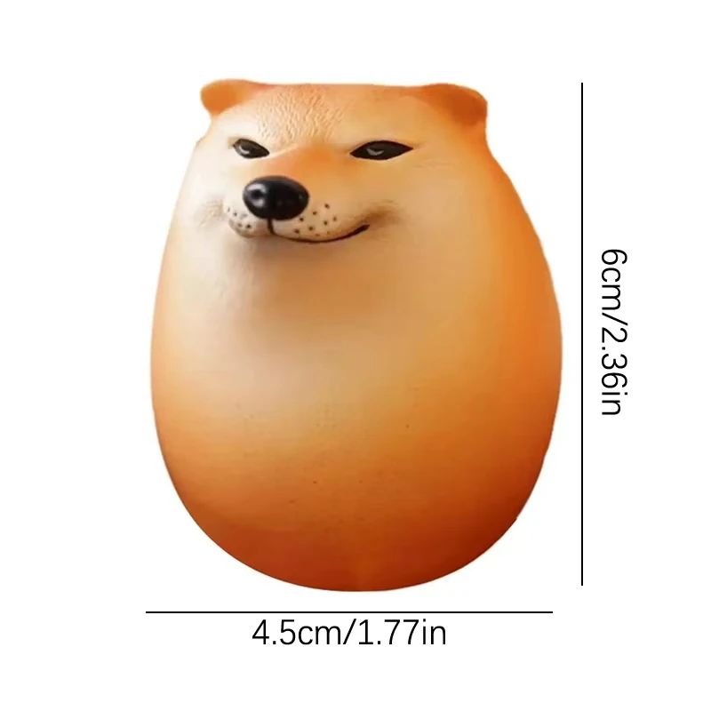 Shiba Inu Realistic Egg Shape Dog Egg Toy PU Desk Decor Dog Egg Union Decorations Slow Rebound Decompression Toy Christmas Gifts