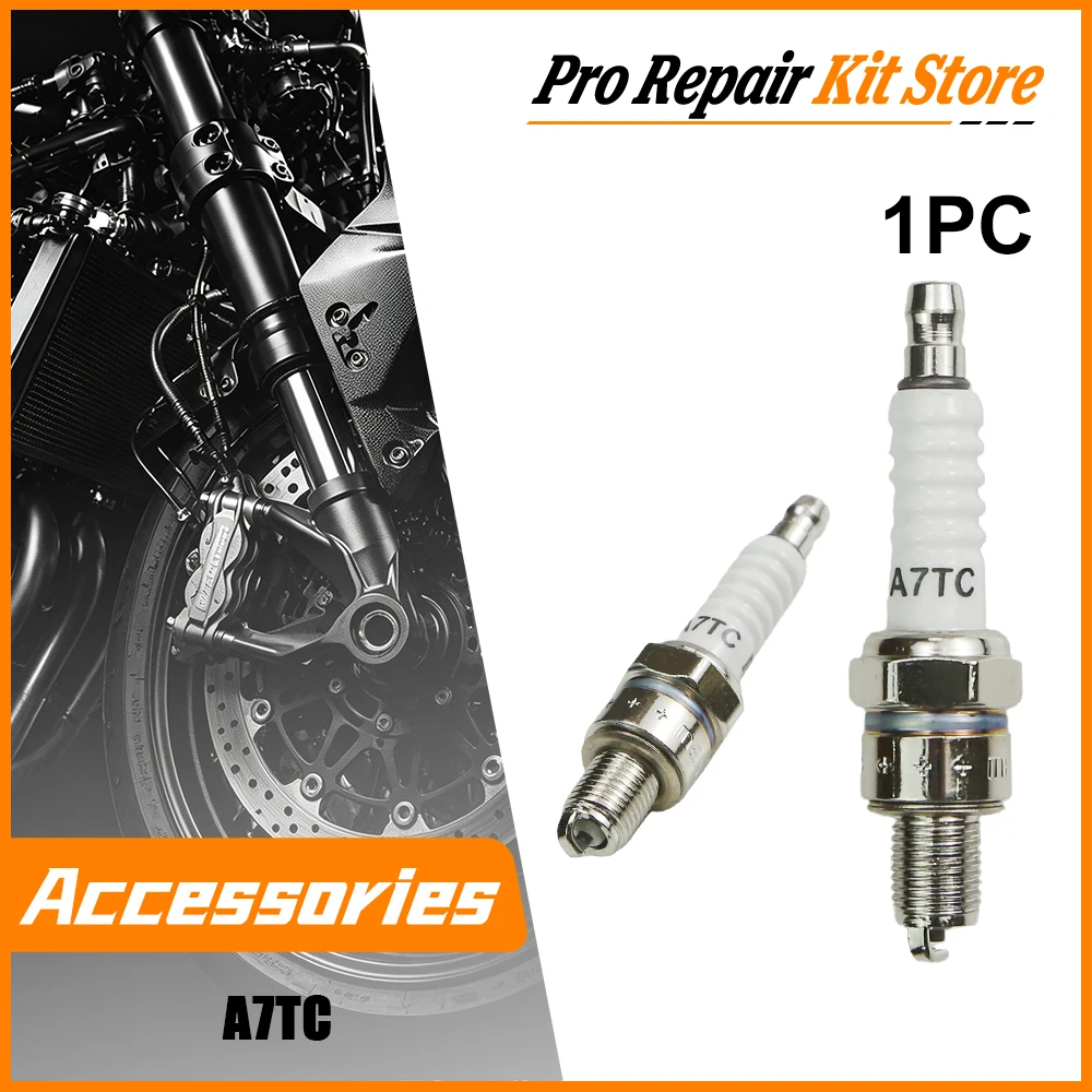 A7TC Motorcycle Scooter Spark Plug for GY6 50cc 70cc 90cc 110cc 125cc 150cc A7RTC Honda Yamaha Suzuki Moped Spark Plug Cap