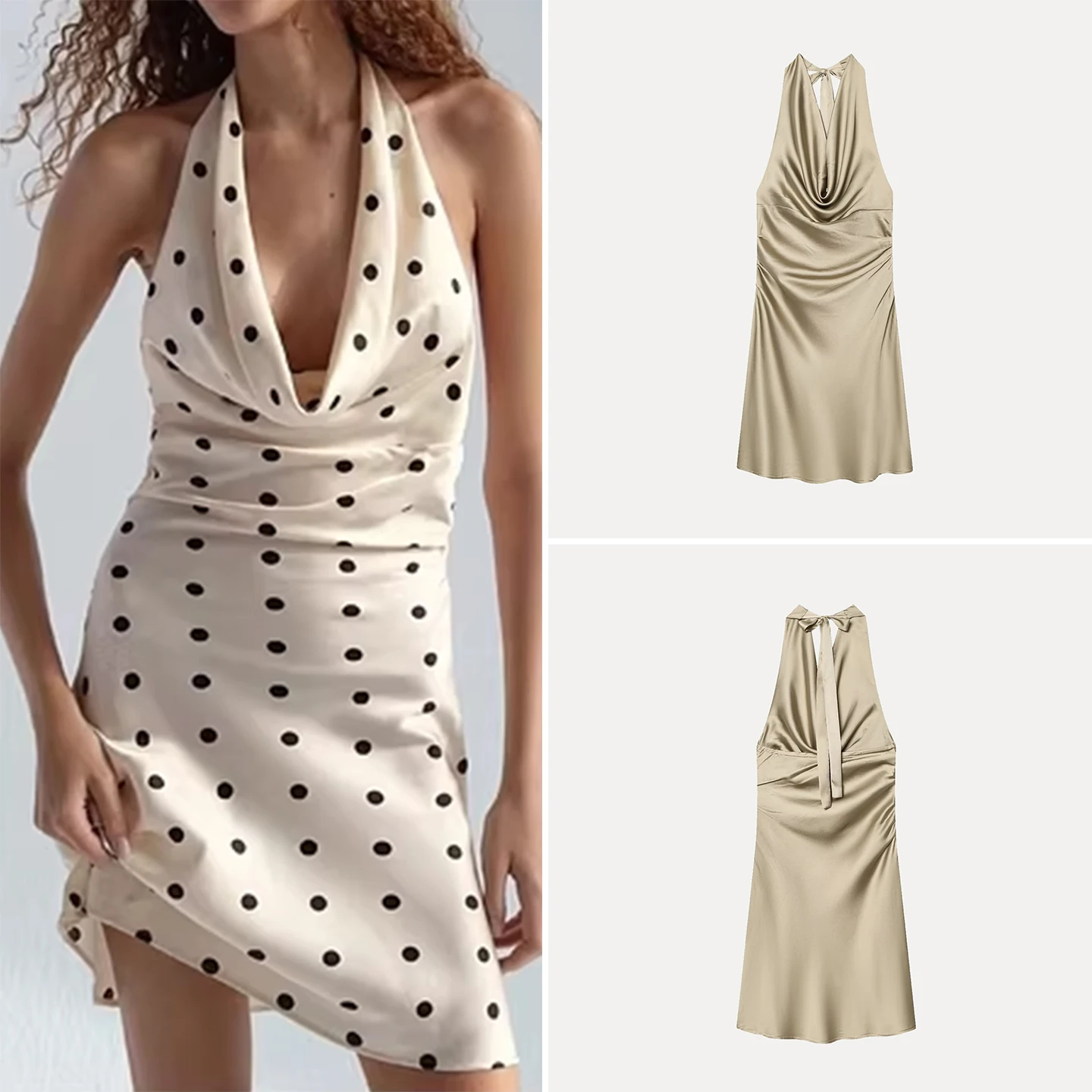 

Элегантное женское платье ZADATA с открытой спиной и приталенным силуэтом, с высокой талией, от китайского производителя, для повседневной носки