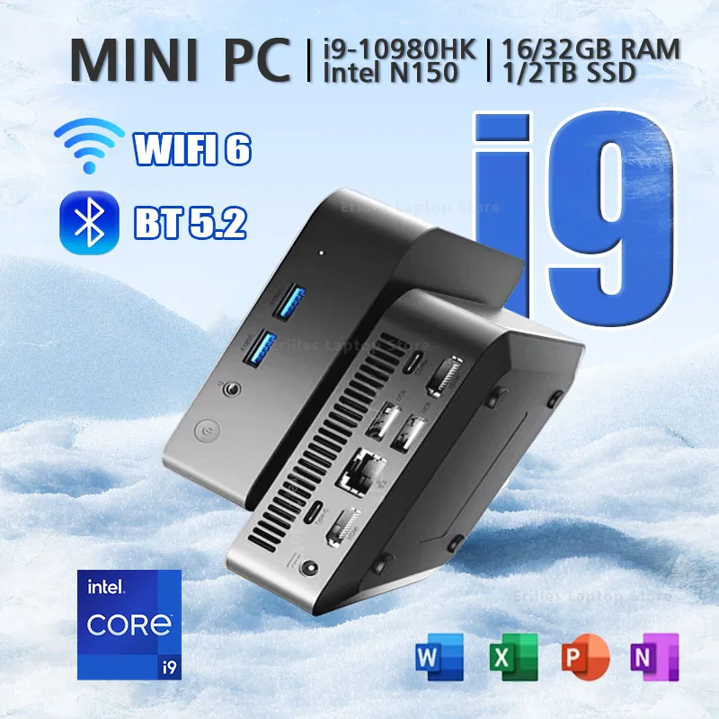 2026 Mini PC Intel Core I9 10980HK Intel N150 Windows 11 16GB 32GB RAM 1TB 2TB SSD 4KHD Pocket Desktop PC Gaming Computer WiFi 6