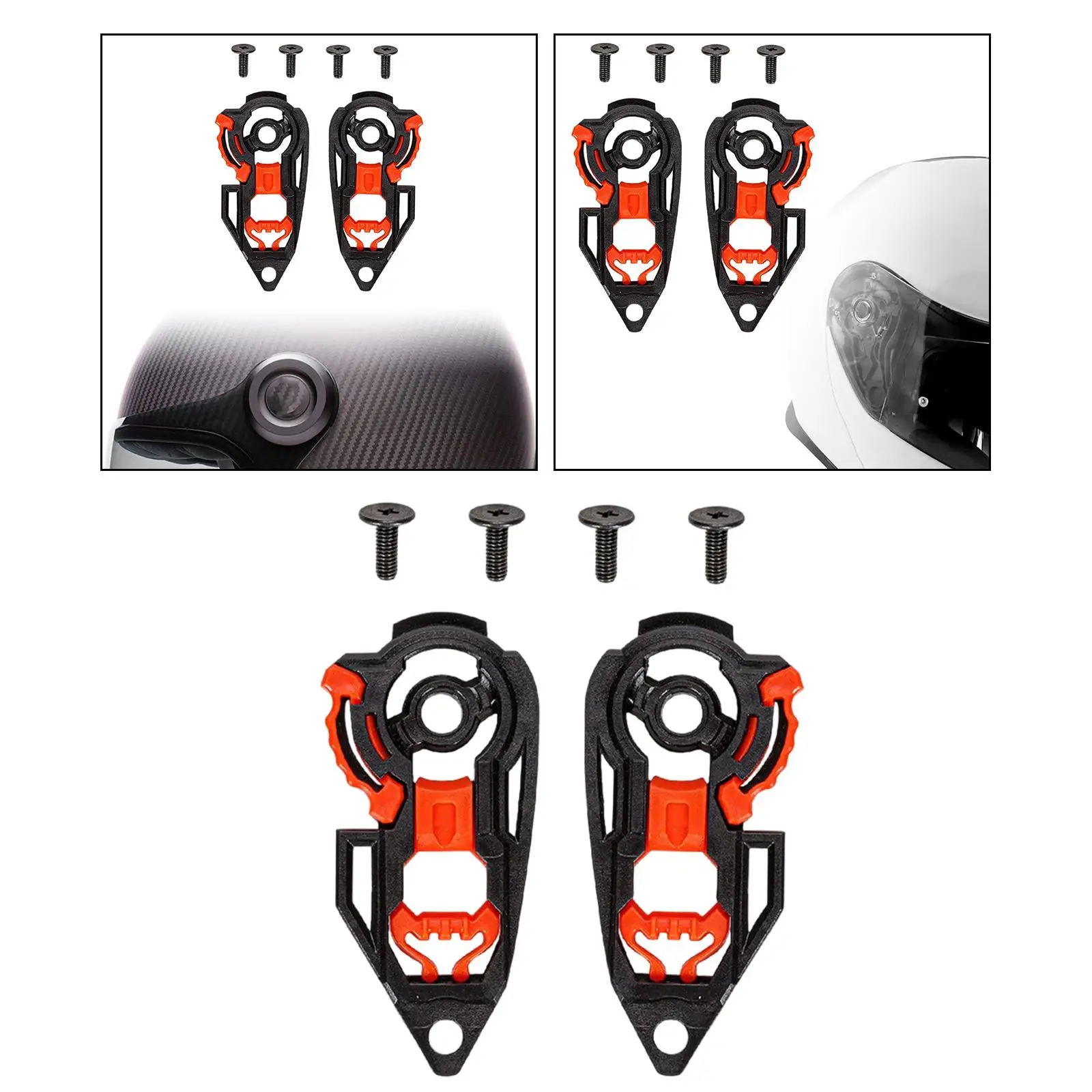 

Прочный мотоциклетный шлем, опорная пластина, запасные части с простой установкой, черный, оранжевый для аксессуаров для полнолицевого шлема