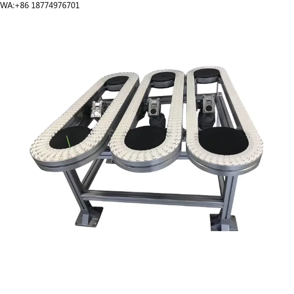 

Flexible Chain Conveyor System Modular Plastic Slat Belt Conveyor for Bottle Filling Packaging Line