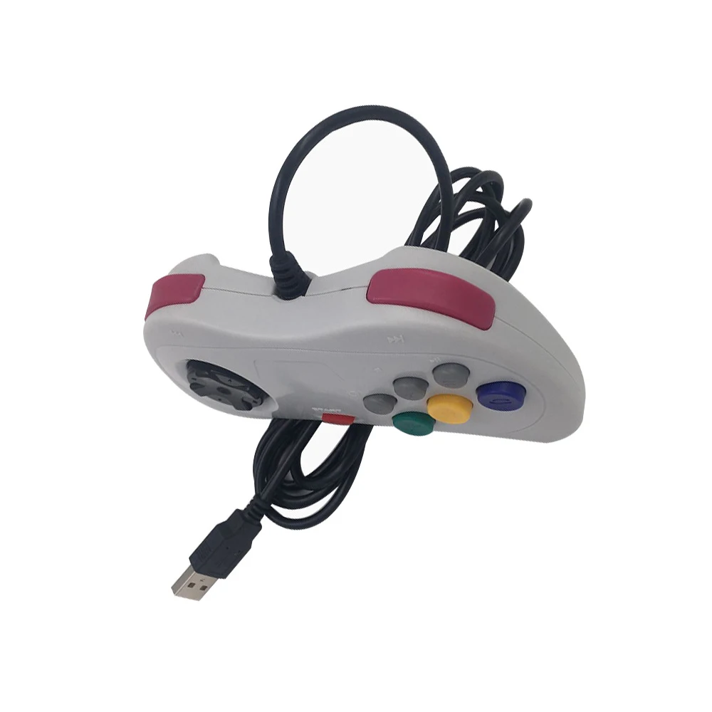 6 أزرار USB السلكية غمبد JoyPad عصا التحكم أذرع التحكم في ألعاب الفيديو ل Sega لنظام زحل نمط للكمبيوتر لوحدة تحكم ألعاب ماك