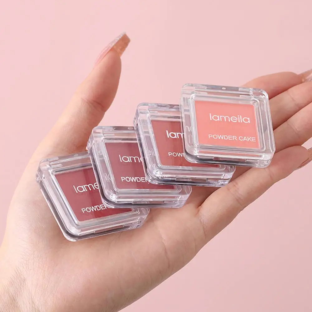 Natural Peach Monochrome Blusher Plate Pink Orange Velvet Matte Rouge Blush Face Brightening Lasting Color Rendering Nude Makeup