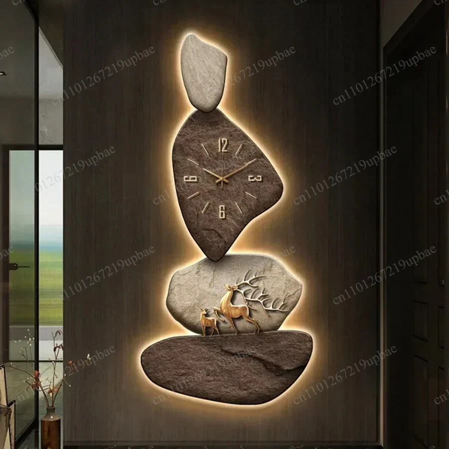 Light Luxury Large Modern Wall Clock Silent Aesthetic Design Living Room Wall Art Decor
