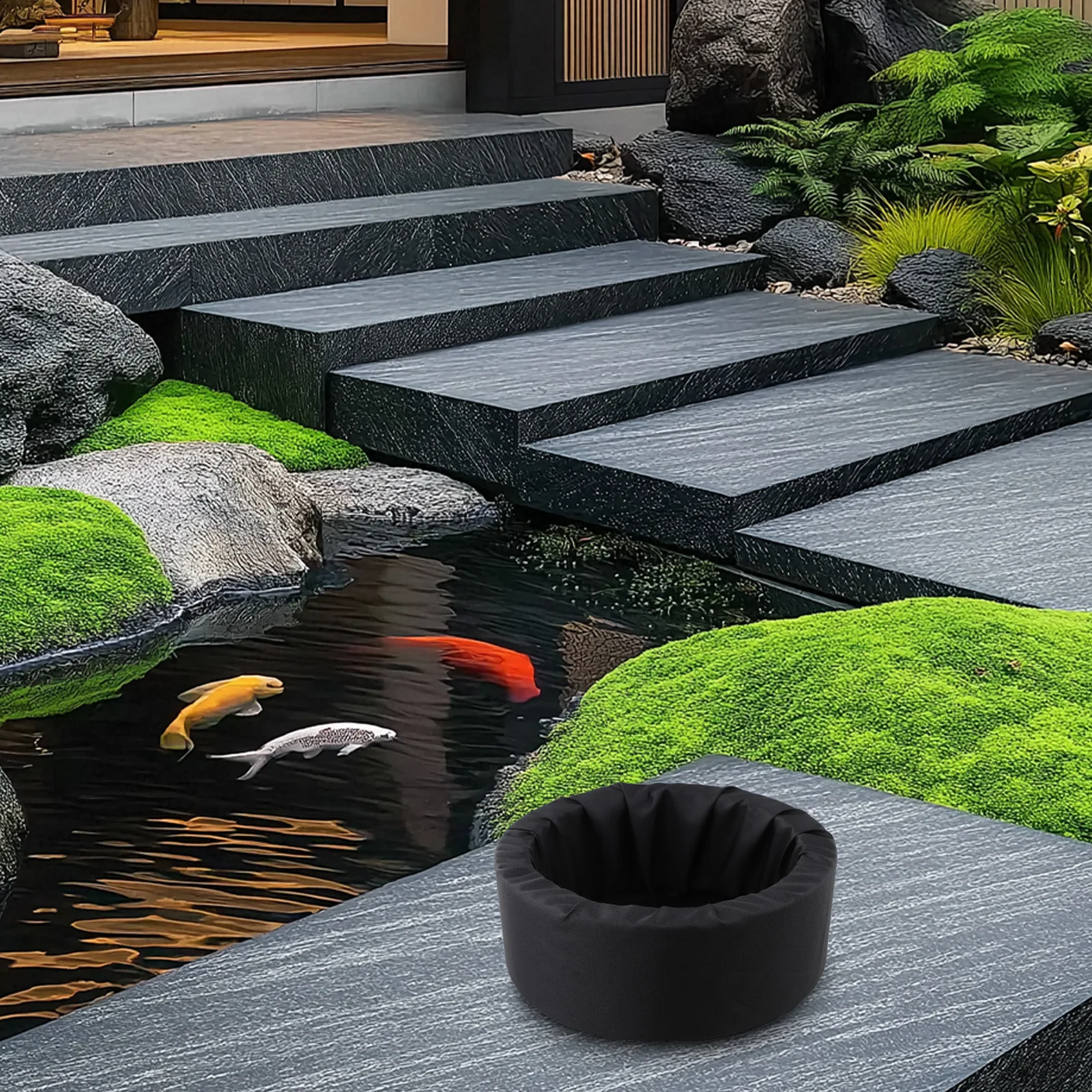 

Pond Decoration Aquatic Plant Pots 14cm Inner Diameter, 8cm Height, 2cm Thickness Easy Installation Method Finely Woven Fabric