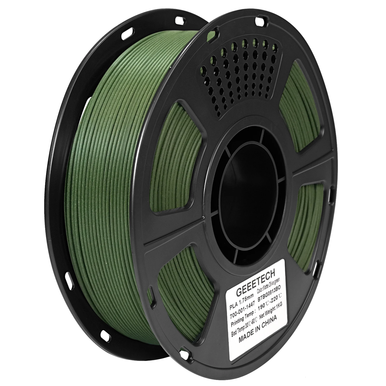 Geeetech Matte Filament PLA 1.75mm 1kg Spool (2.2lbs), 3D Printer Material Polylactic Acid, Frosted Texture, Vacuum Packaging