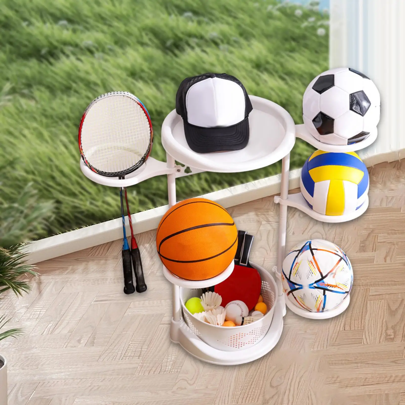 Ball Storage rack vertical Basketball storage rack, Gym basketball court storage ball holder